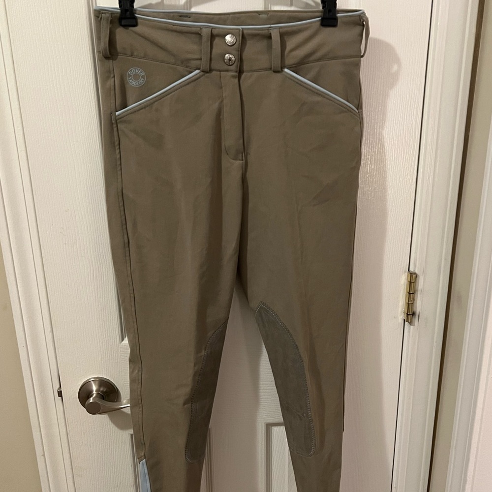 Dover Saddlery beige with light blue detail